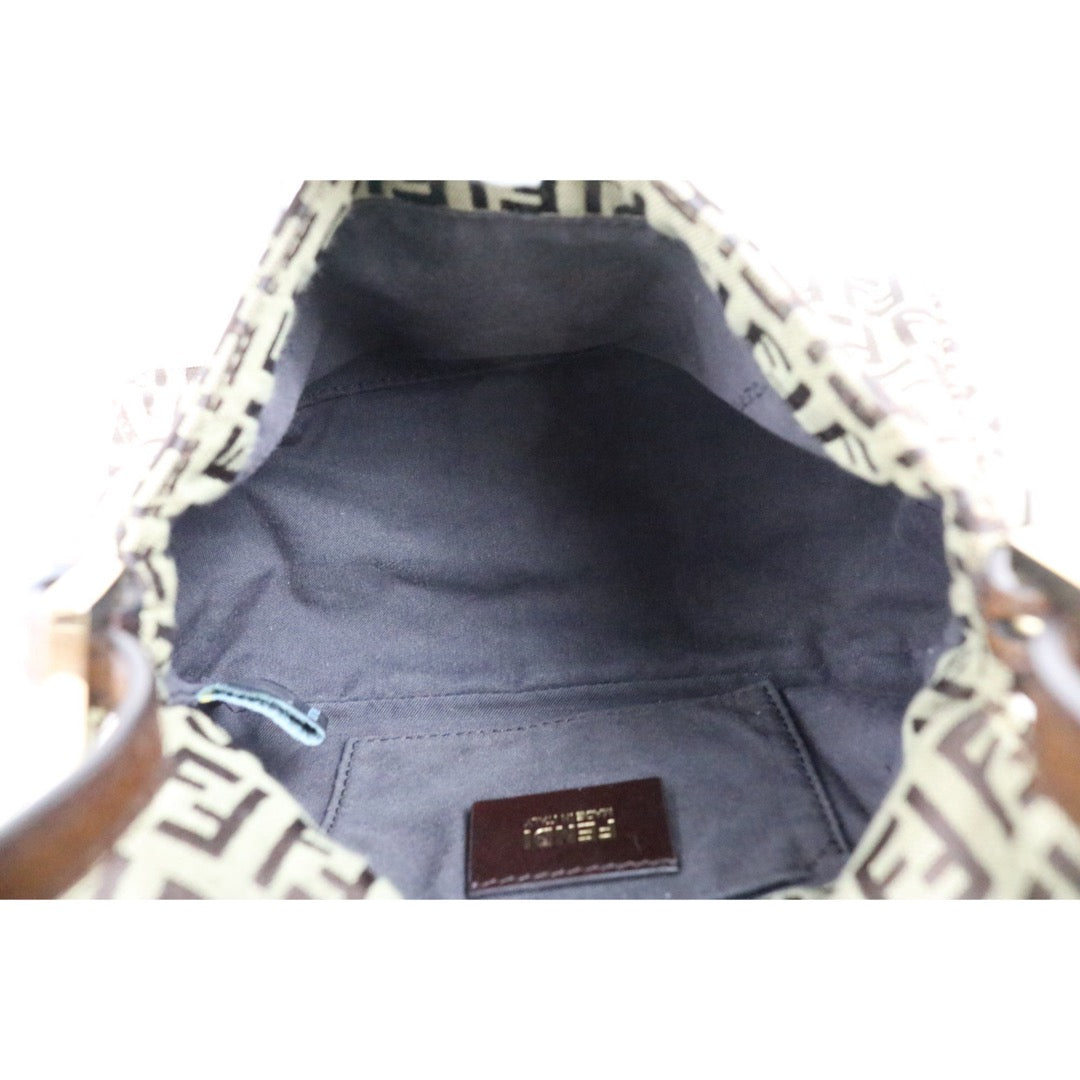 Include Entrupy Certificate of Authenticity｜Good ( Rank AB)｜ FENDI Zucca Mamma Baguette Shoulder Bag Brown｜S26082402