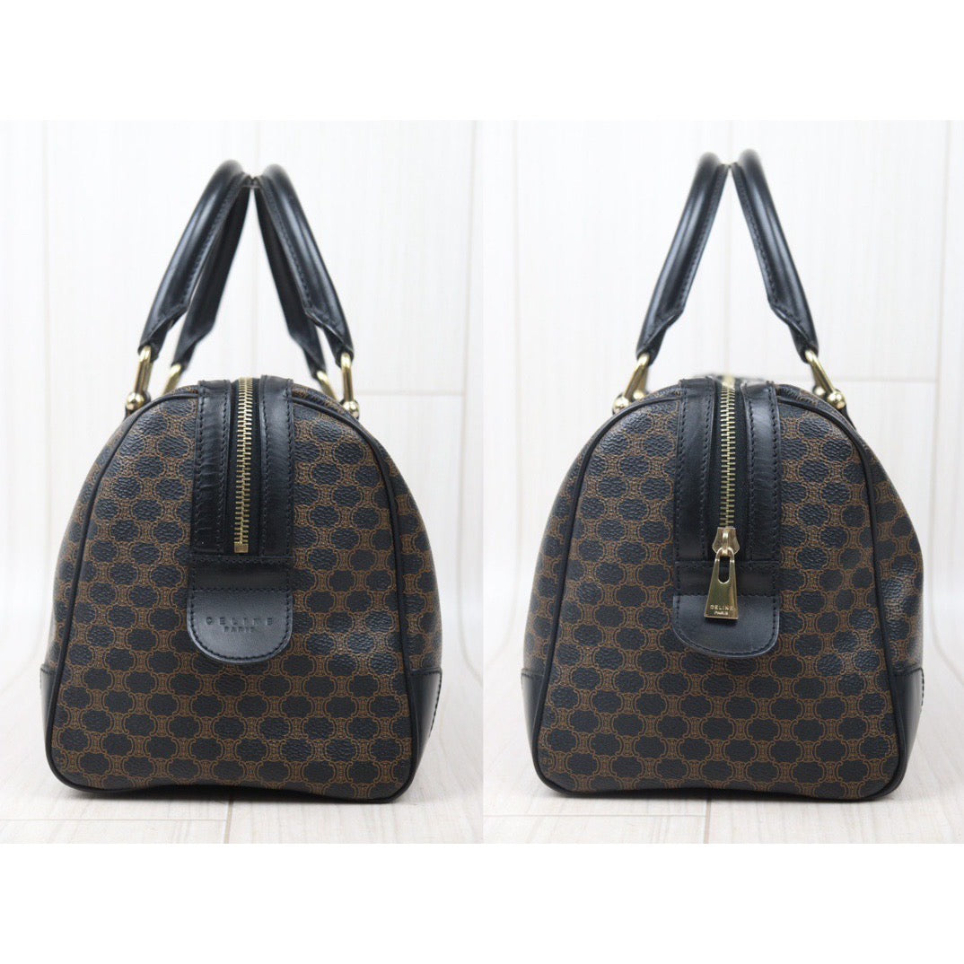 Good ( Rank AB) ｜ CELINE Macadam Black Poston 30 Bag Hand Bag ｜V24052303