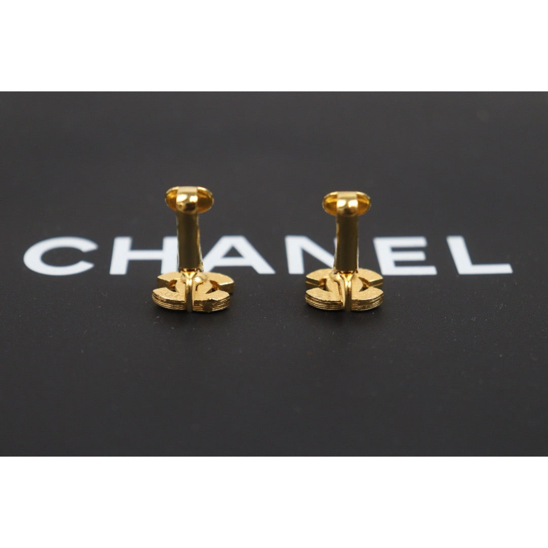 Include Authentic Detective Certificate of Authenticity｜Very Good ( Rank A) ｜CHANEL  COCO Mark Rhinestone Earrings ｜26070308