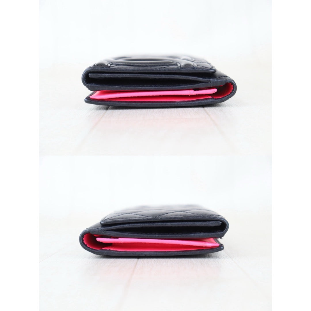 Include Entrupy Certificate of Authenticity｜Good ( Rank AB) ｜ CHANEL Cambon Long Wallet Black Made In 2013-2014 Year｜Z26101102