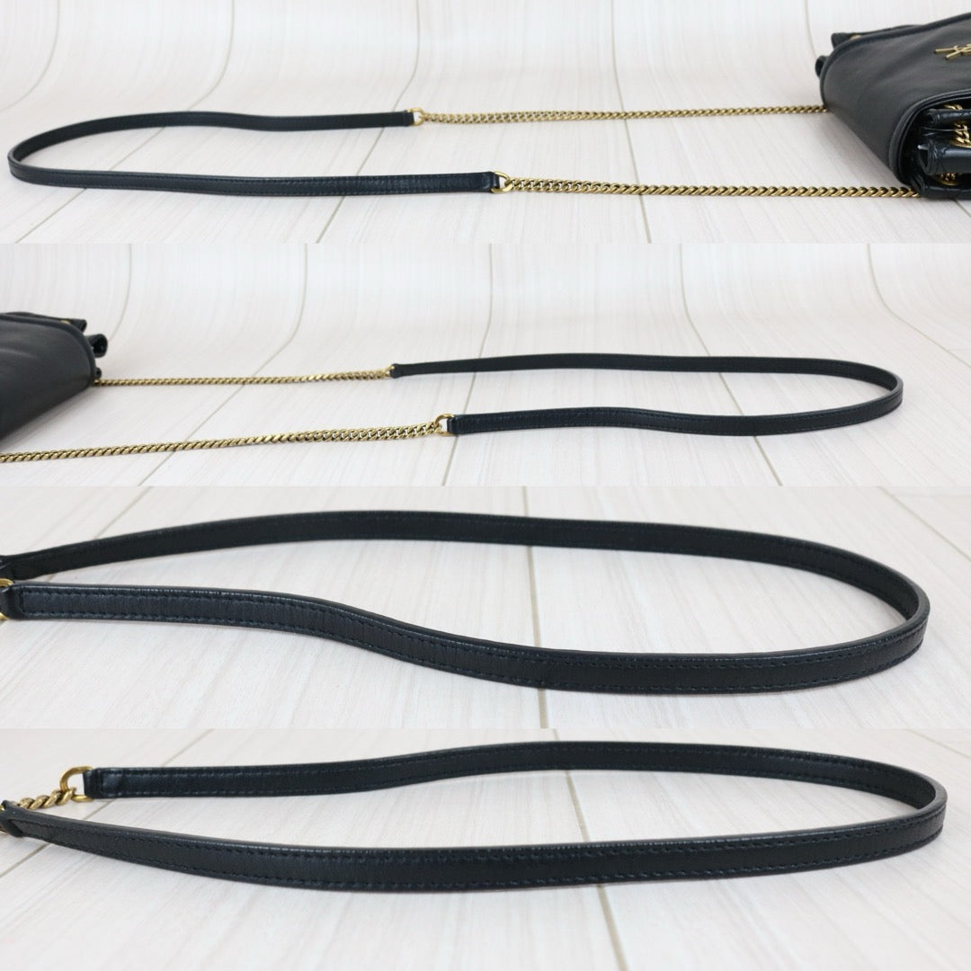 Include Entrupy Certificate of Authenticity｜Very Good ( Rank A)｜  Saint Laurent YSL Nolita Mini Shoulder Bag Black ｜S26042506