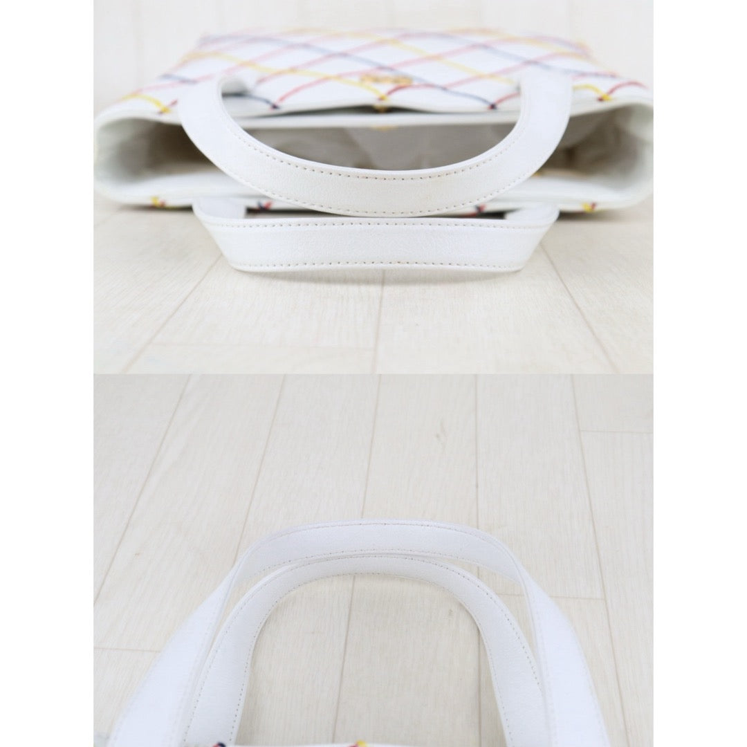 Good ( Rank AB)｜Full Set CHANEL Calf Leather Wild Ditch Hand Bag White Made In 2003～2004Year｜H25090813