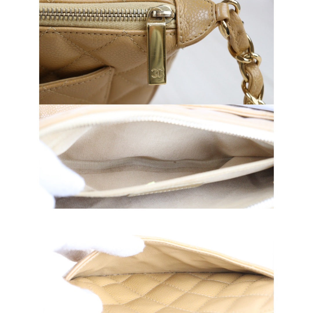 Rank A ｜ CHANEL Matrasse  Classic Chain Shoulder Bag Beige Made In 2003-2004 Year  ｜24020903