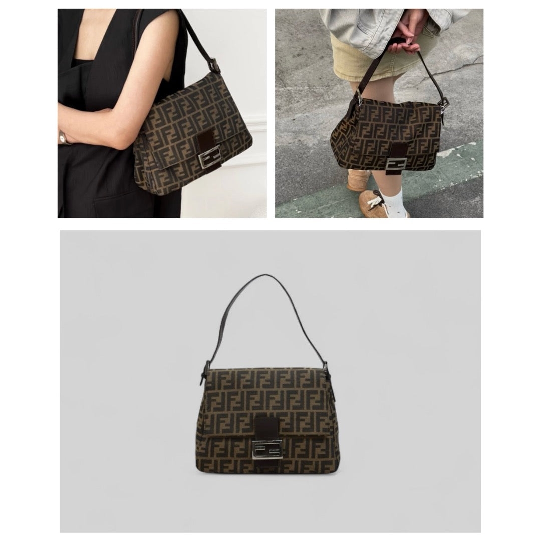 Good ( Rank AB)｜ FENDI Zucca Mamma Baguette Shoulder Bag ｜25042103