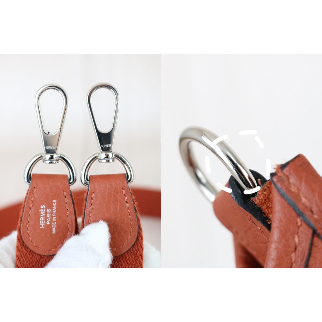 Include Entrupy Certificate of Authenticity｜Very Good ( Rank A)｜ Full Set HERMES Clemence Leather Mini Evelyn 16 Shoulder Bag Potiron D Stamp Made In 2019Year｜X26030702