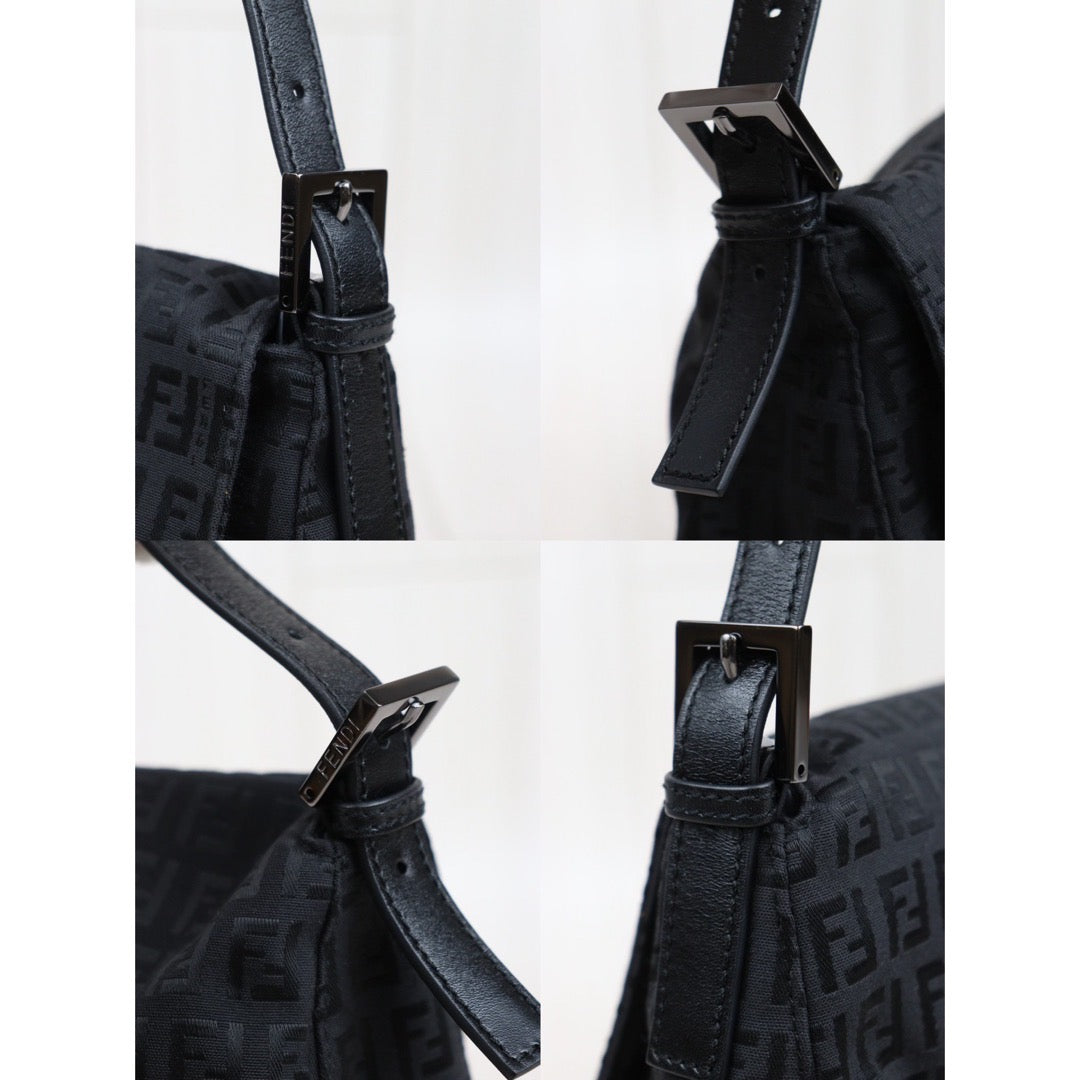 Rank A｜ FENDI Baguette Shoulder Bag Black ｜V24022802