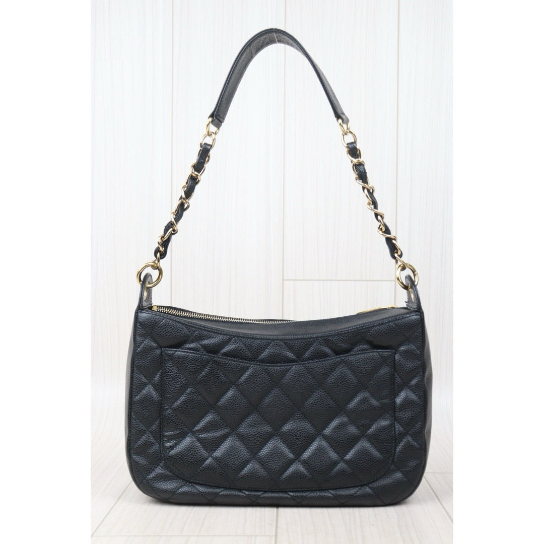 Good ( Rank AB)｜ CHANEL Half Moon Shoulder Bag Black Made In 2004-2005Year  ｜V24090519