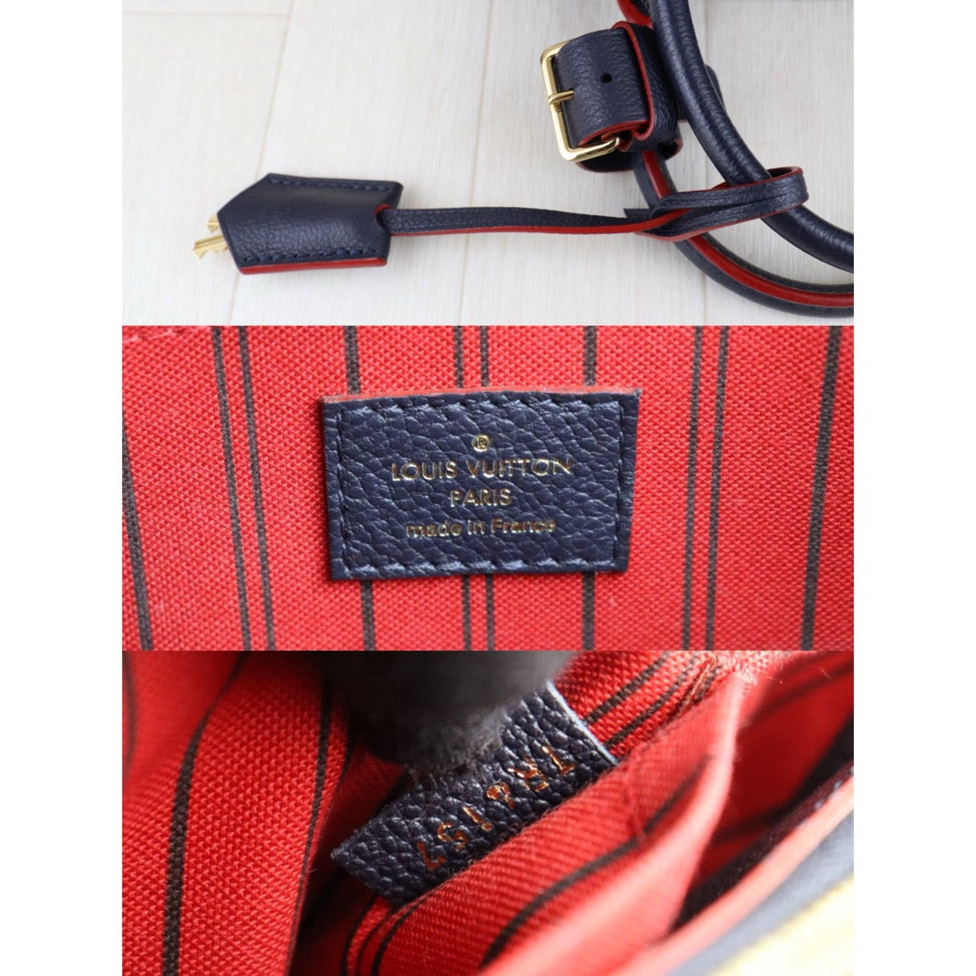 Very Good ( Rank A) ｜LV Monogram Montaigne BB Hand Bag Blue Shoulder Bag｜S25092804