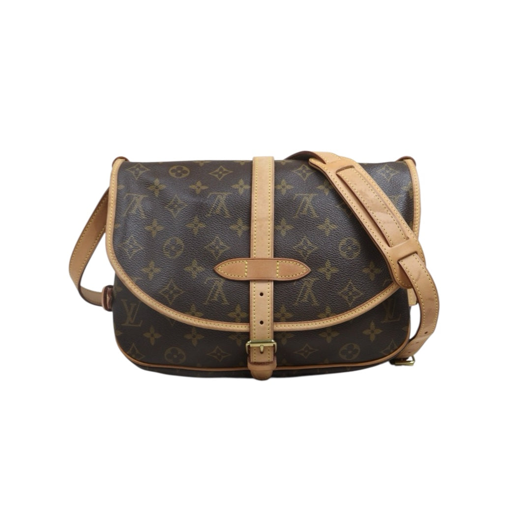 Include Entrupy Certificate of Authenticity｜Good ( Rank AB) ｜ Louis Vuitton Monogram Saumur 30 Shoulder Bag｜26090401