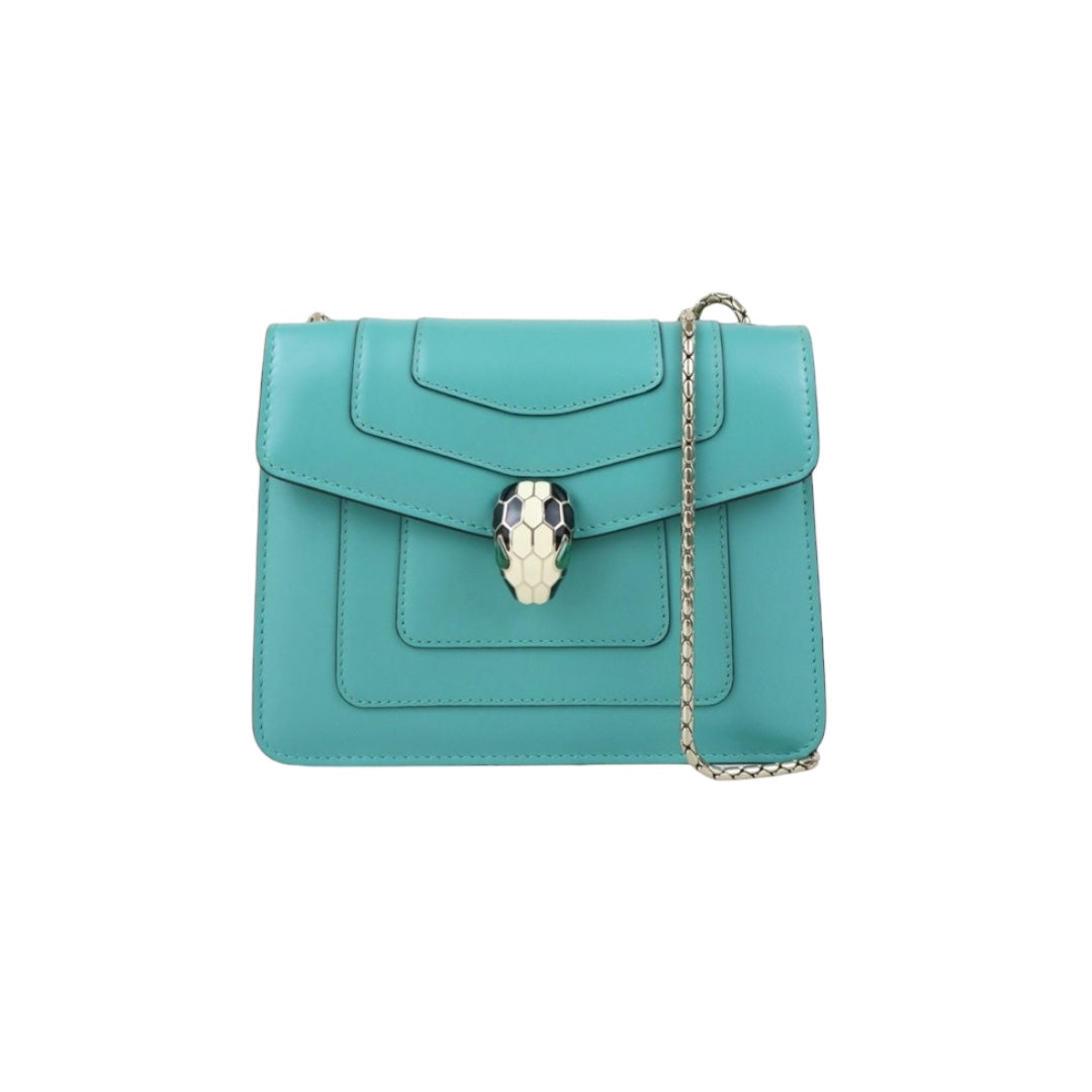 Good ( Rank AB)｜ BVLGARI Enamel Serpenti Forever Chain Shoulder Bag  Emerald｜J25060504