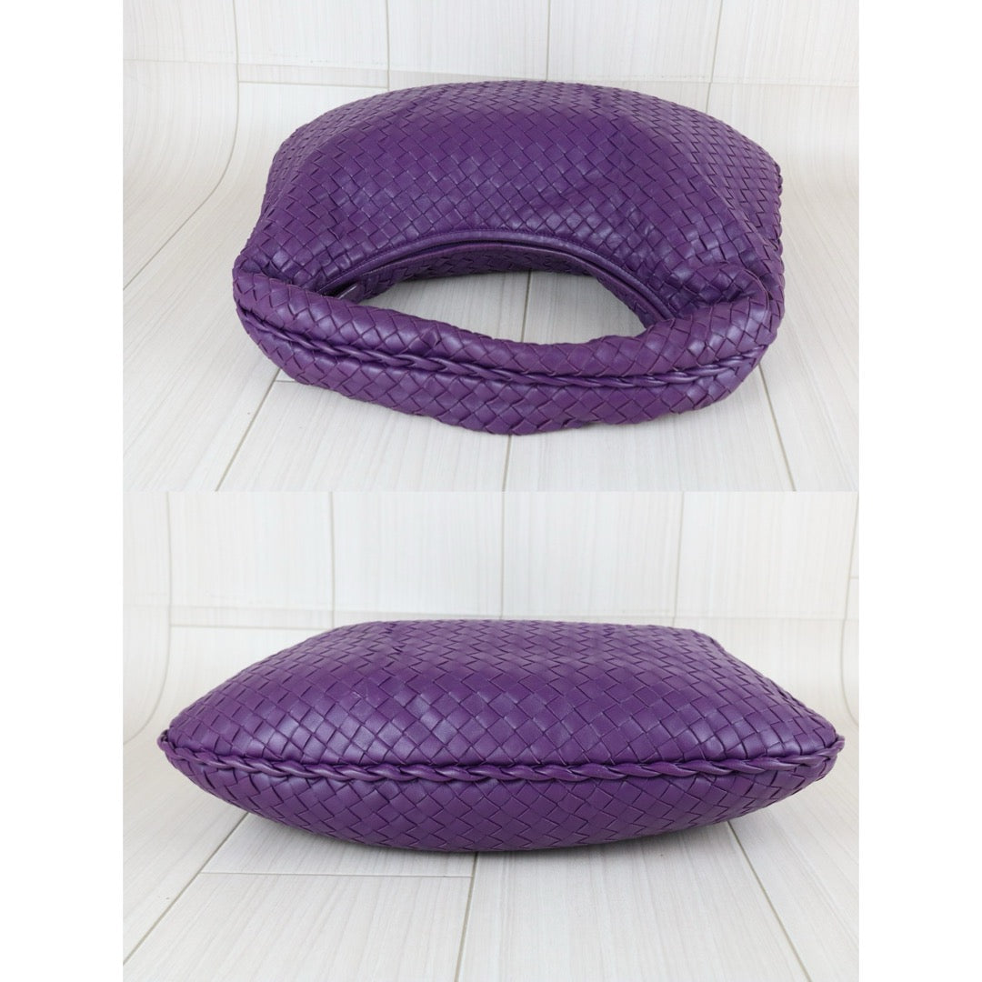 Good ( Rank AB)｜ Bottega Veneta Lamb Skin Braid Shoulder Bag Deep Purple｜S25072001