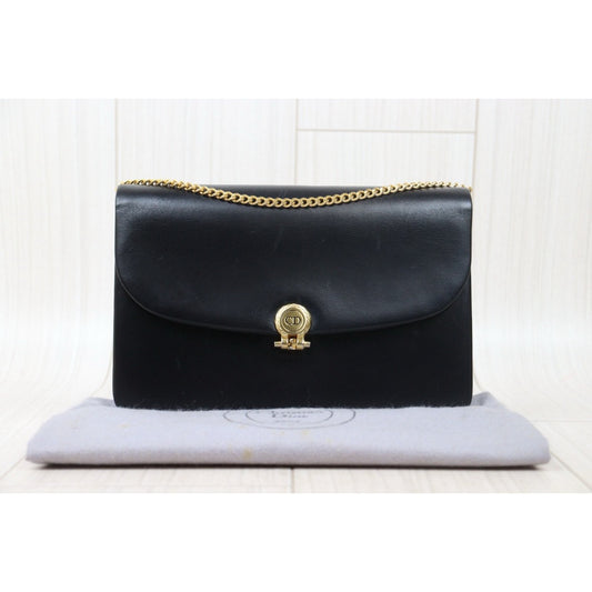 Good ( Rank AB)｜Dior Vintage Calfskin  Shoulder Bag Black ｜A24120308