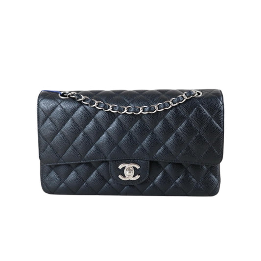 Include Entrupy Certificate of Authenticity｜Very Good ( Rank A)｜ CHANEL Caviar Skin Calf Leather Double Flap 25 Shoulder Bag Karl Lagerfeld Signed Limited Edition Made in 2008-2009 Year｜X26040822