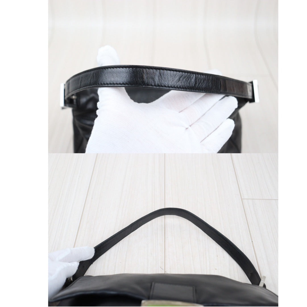 Rank A｜ FENDI Lamb Skin Baguette Shoulder Bag ｜Q24032916