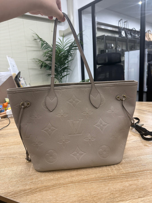 LV Full leather Neverful MM Shoulder Bag IC chips