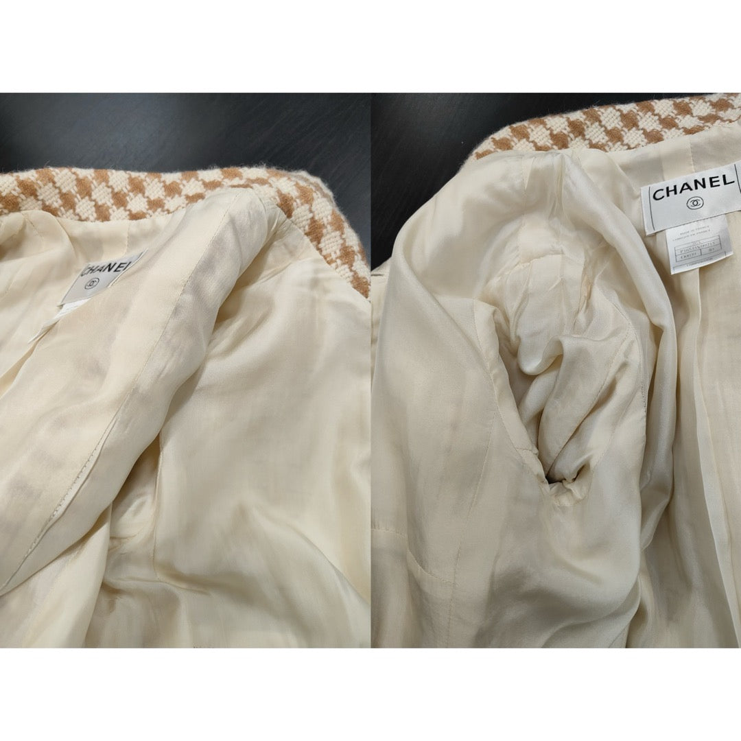 Very Good ( Rank A) ｜ CHANEL 00A Wool Houndstooth Coat 40 size  ｜W25102107