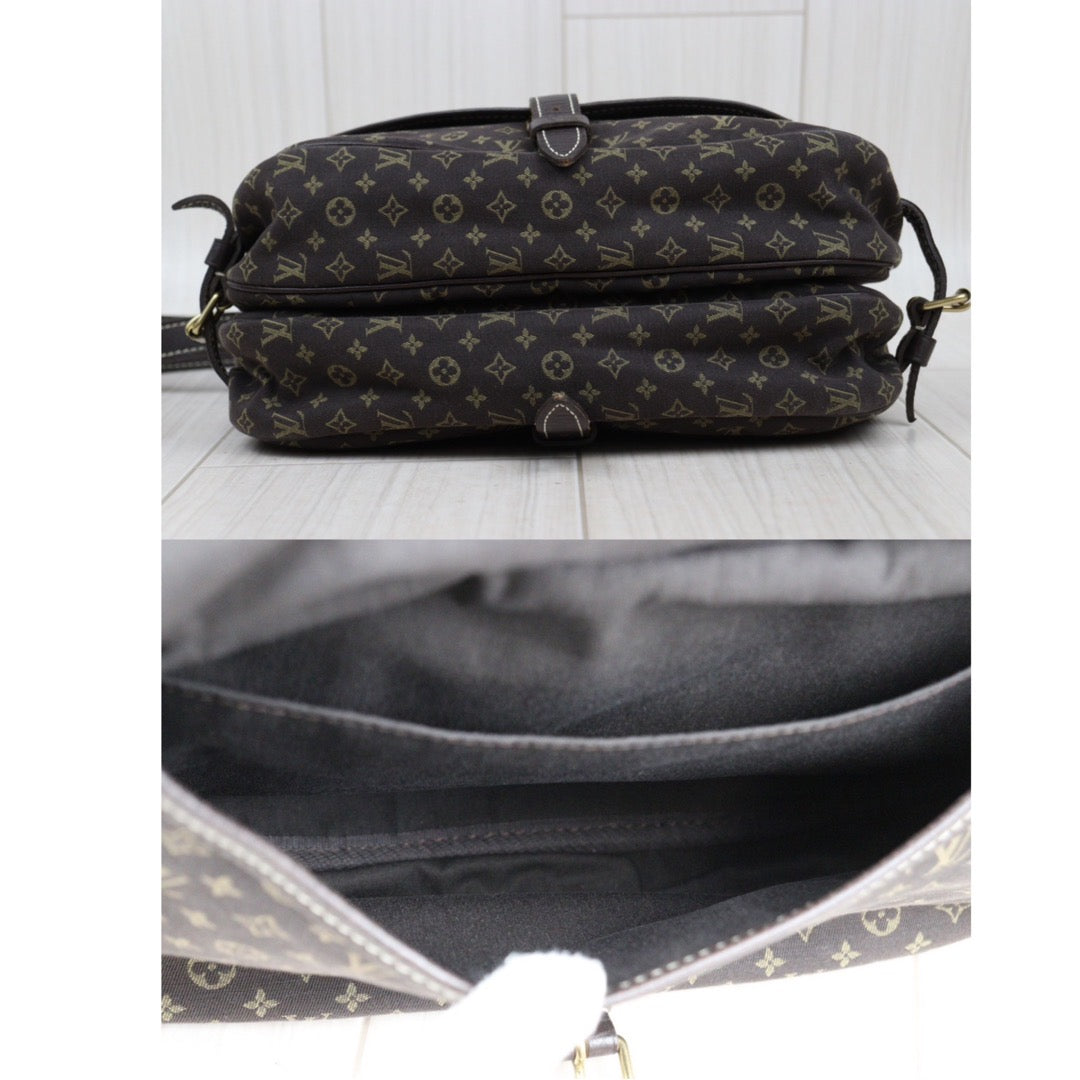 Rank A ｜LV Monogram Mini Run Saumur  Shoulder Bag Canvas Leather Brown｜24032923