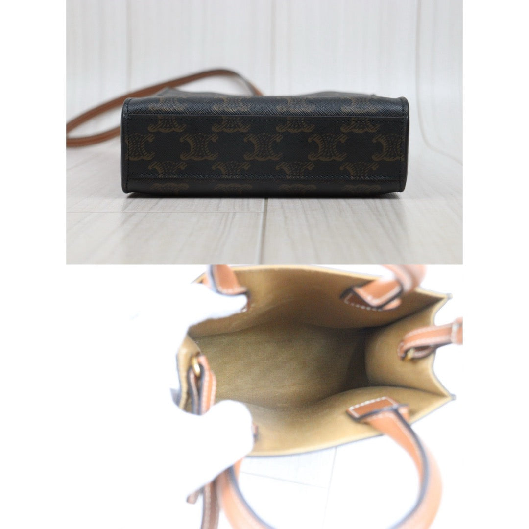 Good ( Rank AB)｜ CELINE Macadam MINI Tote Bag Shoulder Bag ｜W25122605