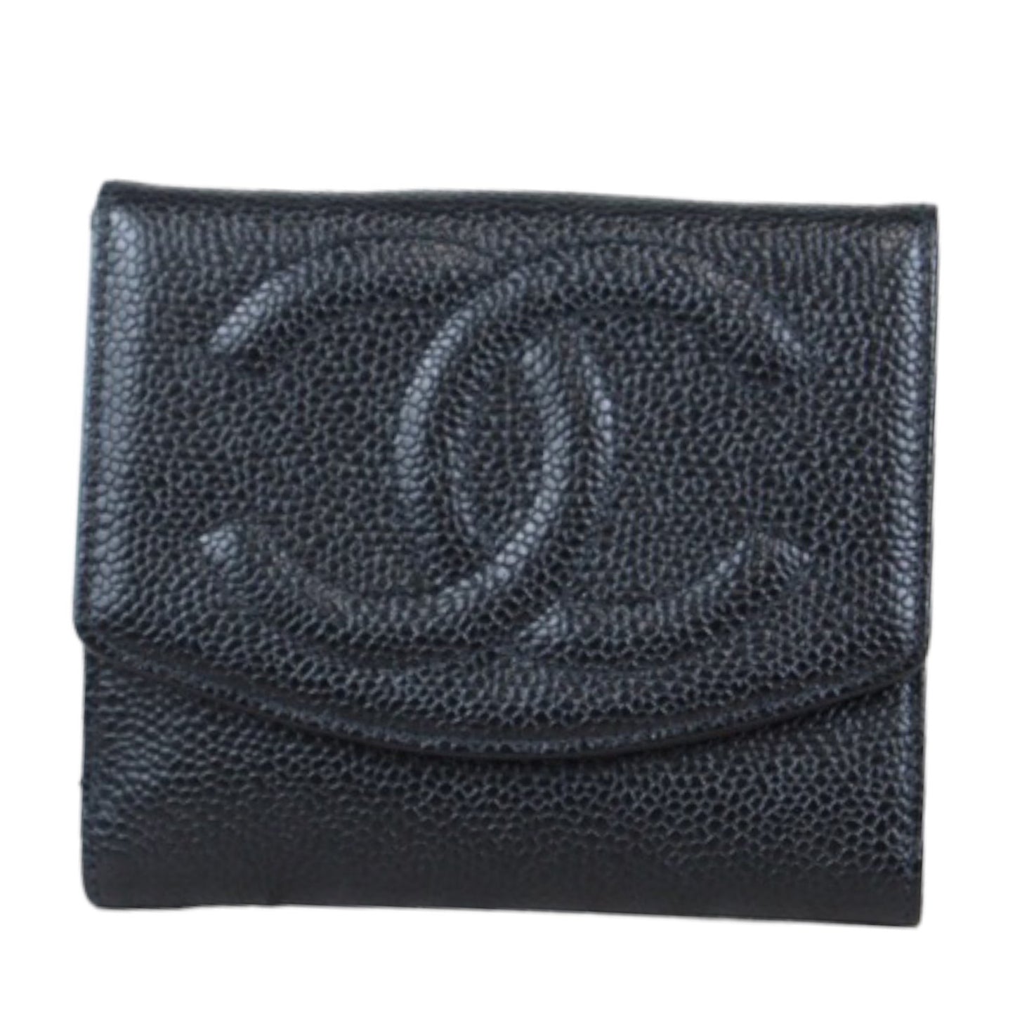 Rank A｜ CHANEL Caviar Skin Black Wallet ｜V23092127