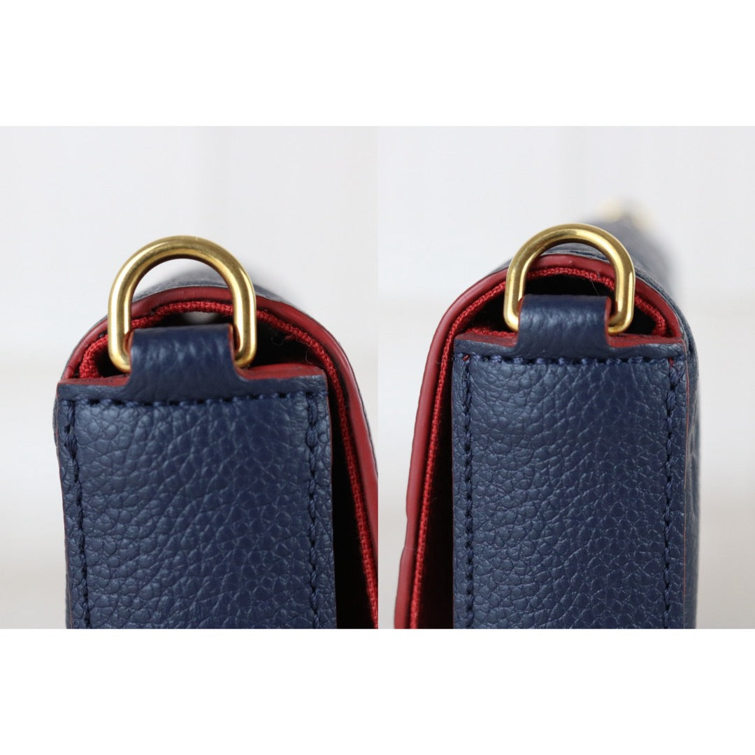 Very Good ( Rank A)｜LV Monogram Empreinte Pochette Felicie Shoulder Bag Blue｜S25112304