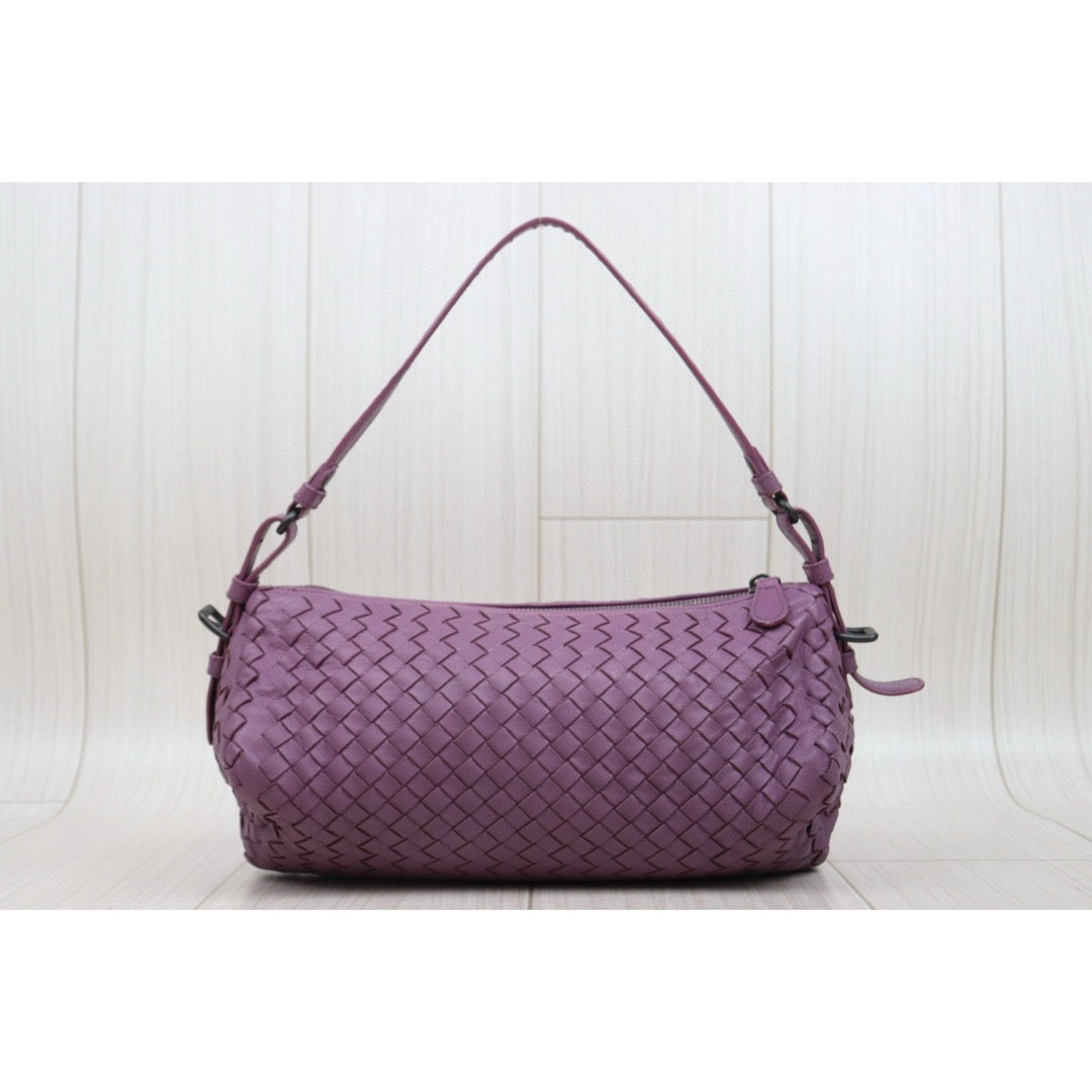 Very Good ( Rank A)｜ Bottega Veneta Lamb Skin  Braid Shoulder Bag Purple｜P25051604