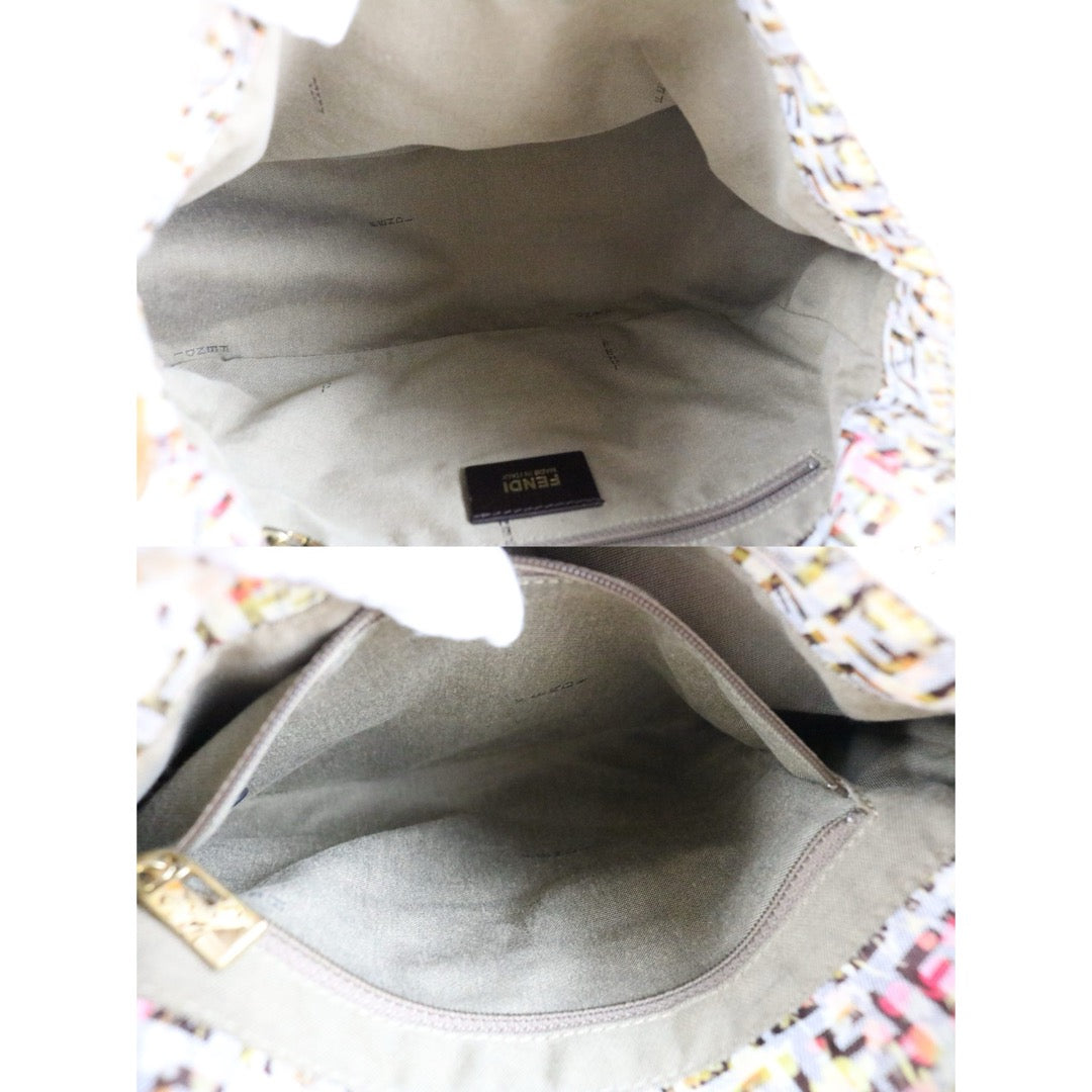 Include Entrupy Certificate of Authenticity｜Good ( Rank AB)｜ FENDI Zucca Mamma Baguette Floral Shoulder Bag Brown｜S26073108