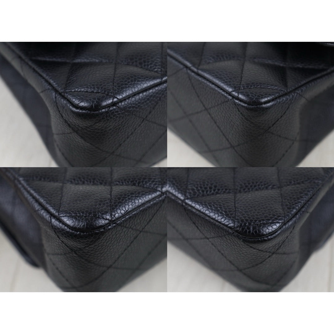 Include Entrupy Certificate of Authenticity｜Good ( Rank AB)｜ CHANEL Caviar Skin Calf Leather Double Flap 25 Shoulder Bag  Made In 2008-2009 Year｜S26061901
