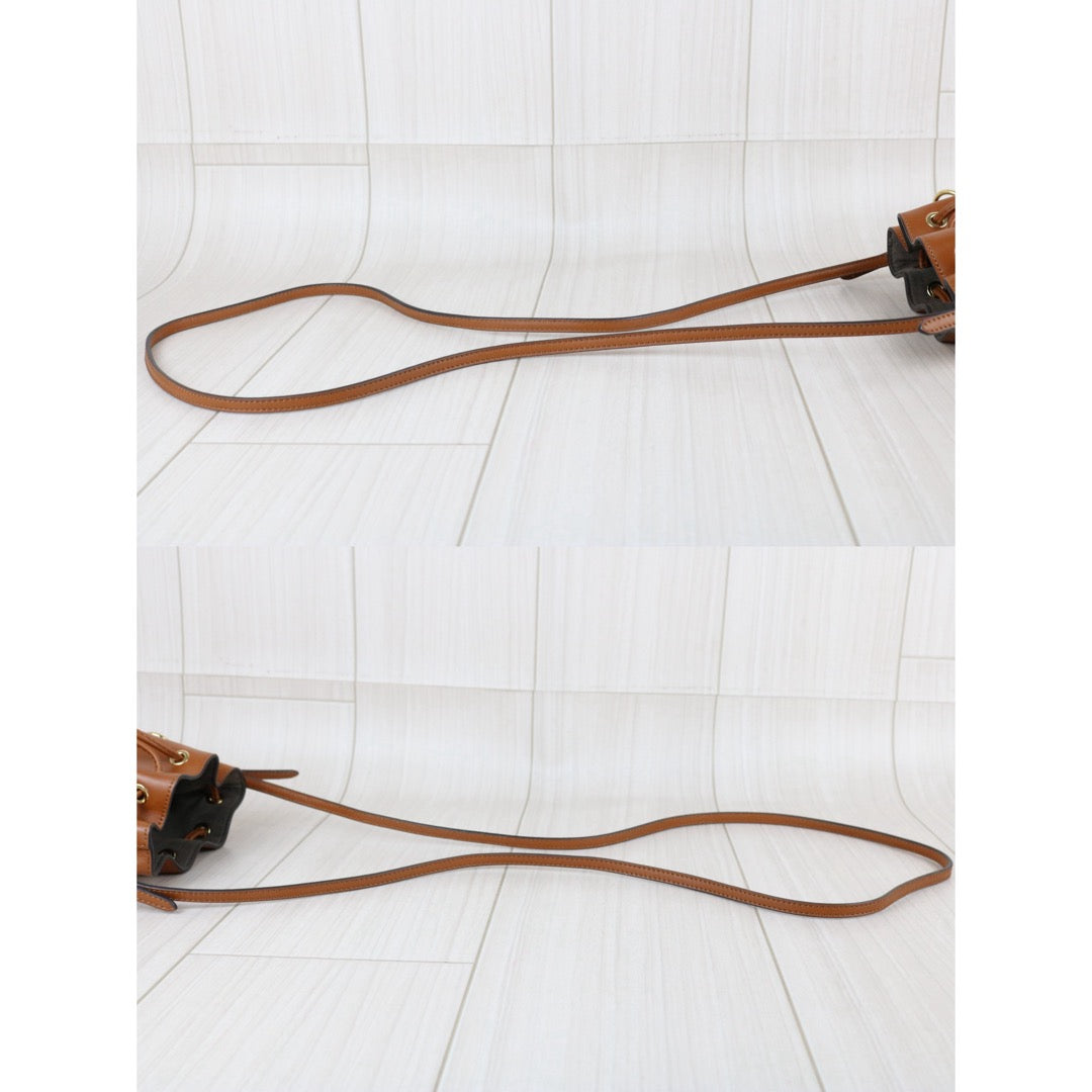 Include Entrupy Certificate of Authenticity｜Excellent（Rank SA）｜ FENDI Calf Leather Mini Handbag Shoulder Bag Caramel｜S26050604