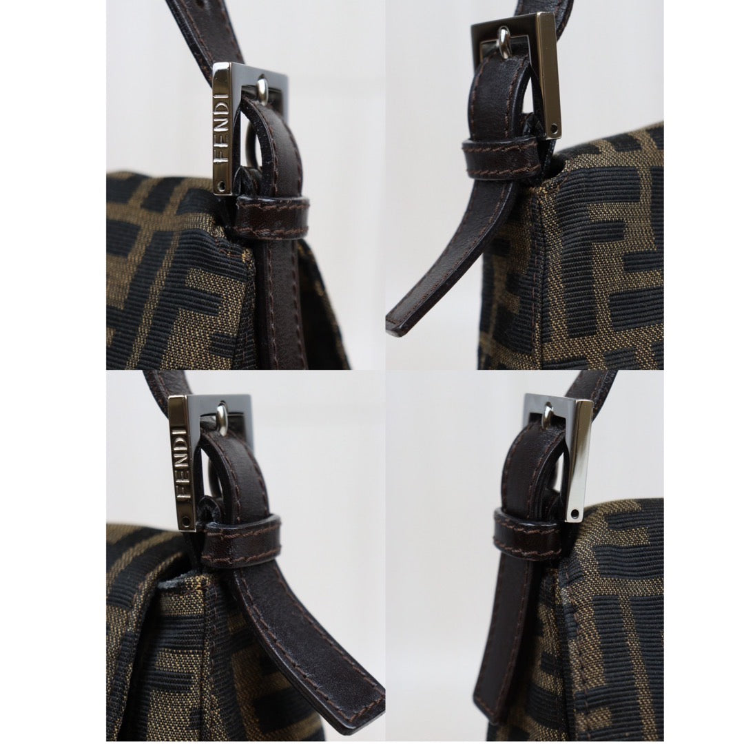 Rank A｜ FENDI Zucca Mamma Baguette Shoulder Bag ｜23112315
