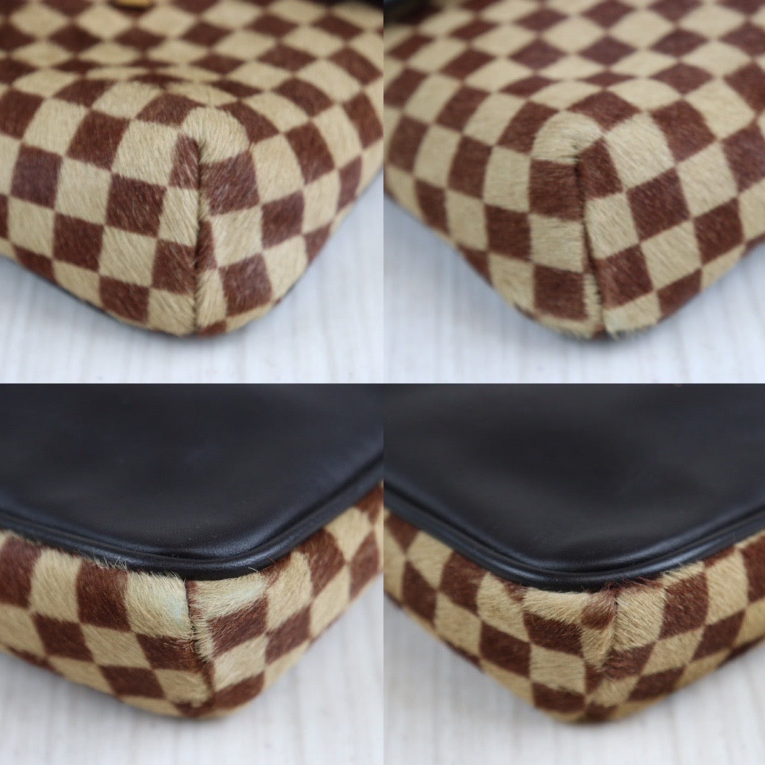 Rank A ｜ LV Gazelle Damier Sauvage Halaco Shoulder Bag Brown ｜23101303