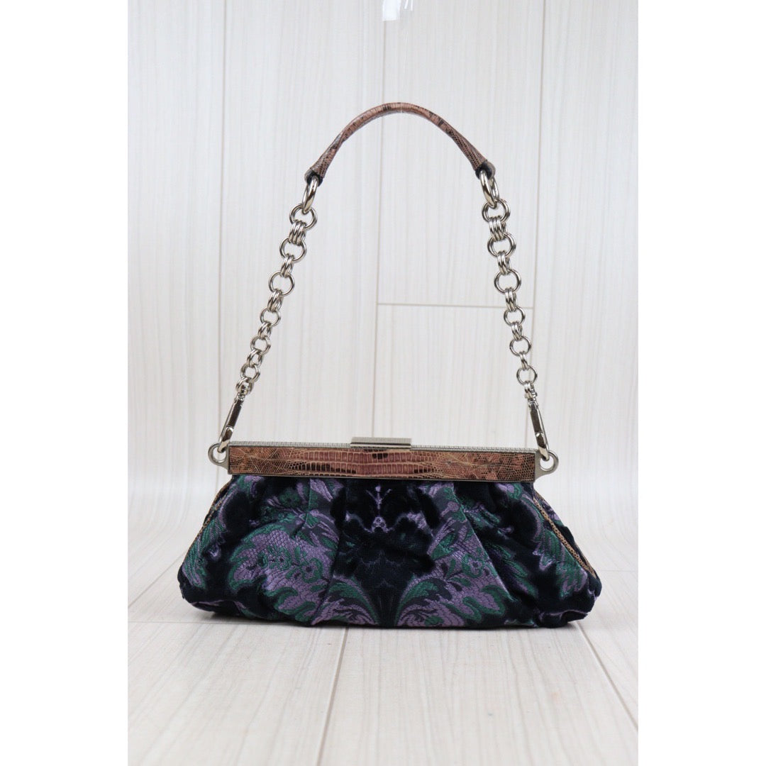 Rank A ｜ PRADA Embroidery Lizart  Black｜Q24021530