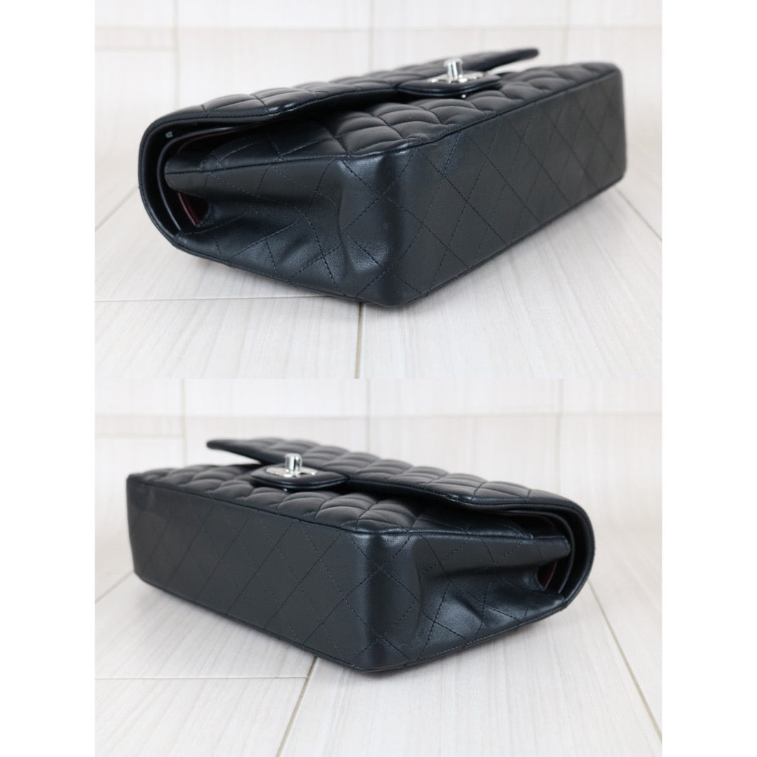 Include Entrupy Certificate of Authenticity｜Excellent（Rank SA）｜Full Set CHANEL Lamb Skin Matrasse Chain Double Flap 25 Shoulder Bag  Black Made In 2019Year｜S26031904