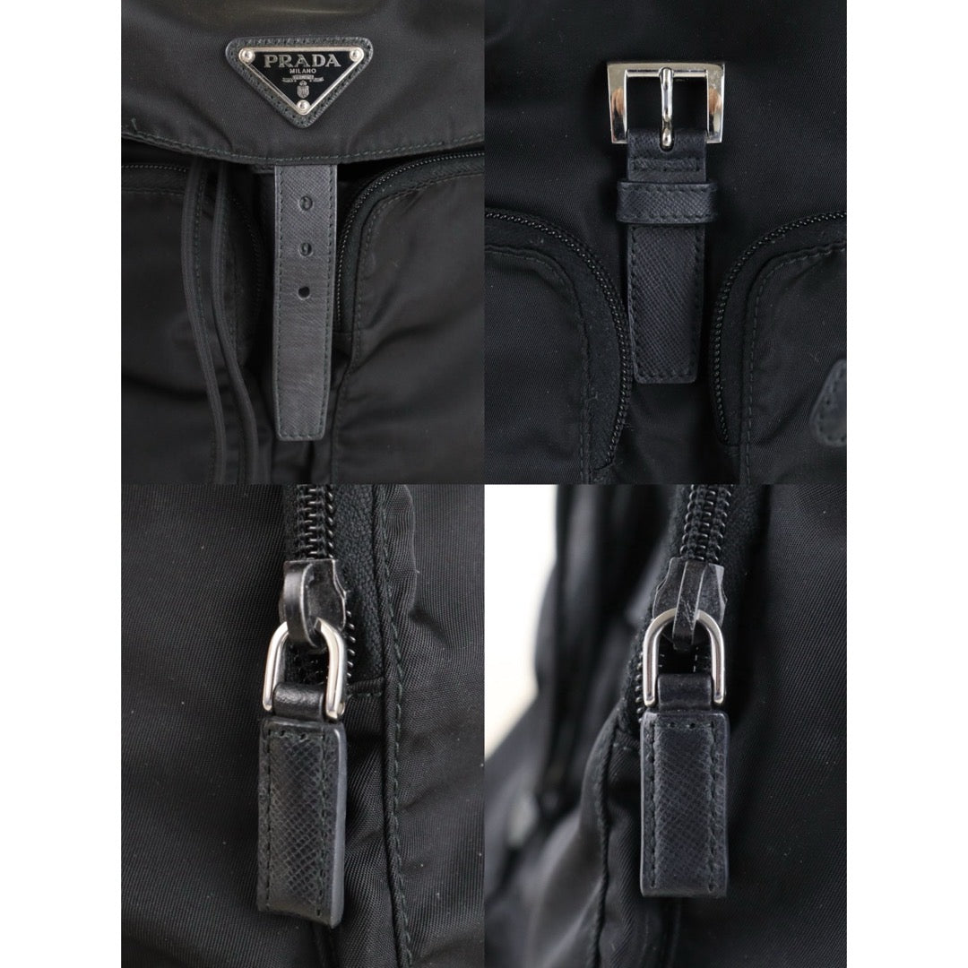 Include Entrupy Certificate of Authenticity｜Very Good ( Rank A) ｜Prada  Nylon Black Backpack Medium New Model｜S26080619