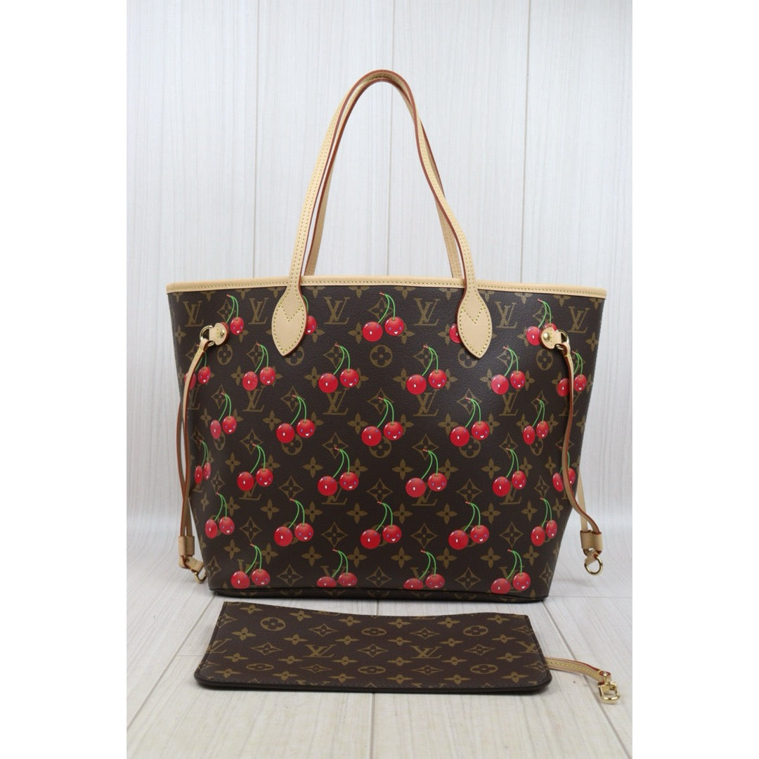 Brand New ( Rank N)｜Full Set LV Takashi Murakam Cherry Monogram Neverfull MM Shoulder Bag Limited Edition IC Chips Model ｜S25080601