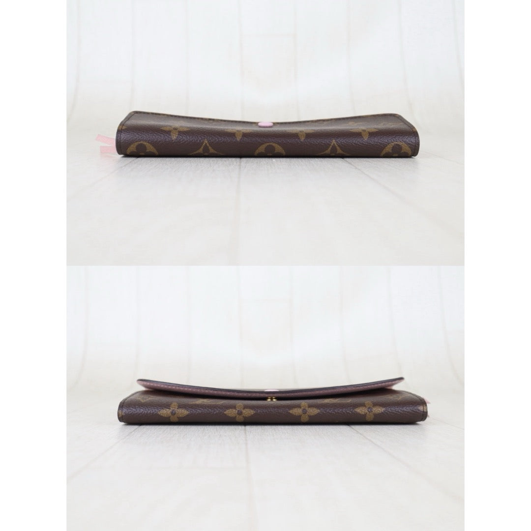Include Entrupy Certificate of Authenticity｜Very Good ( Rank A)｜ Louis Vuitton Monogram Emilie Long Wallet ｜S26062205
