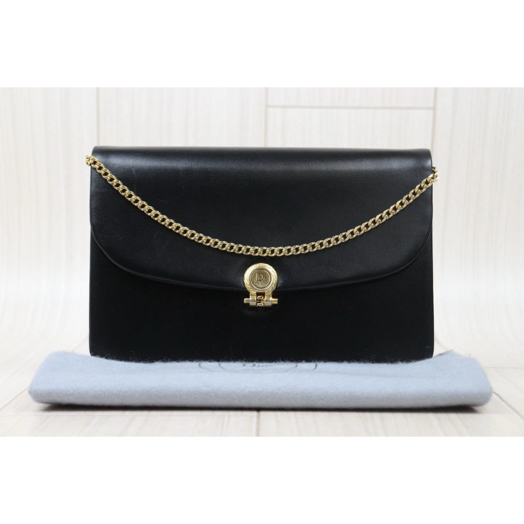 Good ( Rank AB)｜Dior Vintage Calfskin  Shoulder Bag Black ｜24112111