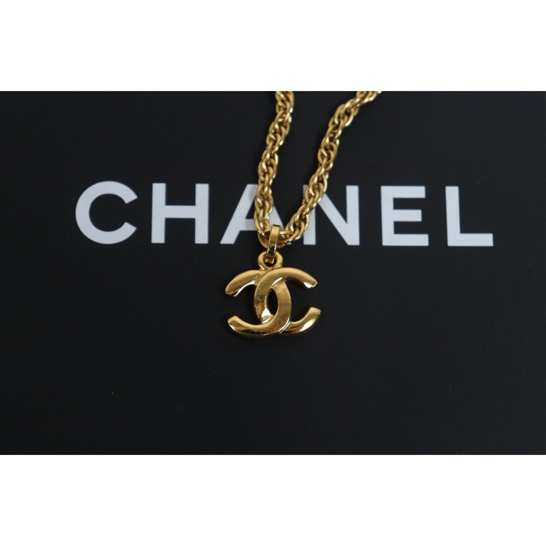 Include Authentic Detective Certificate of Authenticity｜Very Good ( Rank A) ｜CHANEL Vintage COCO Mark  Golden Necklace ｜26061804