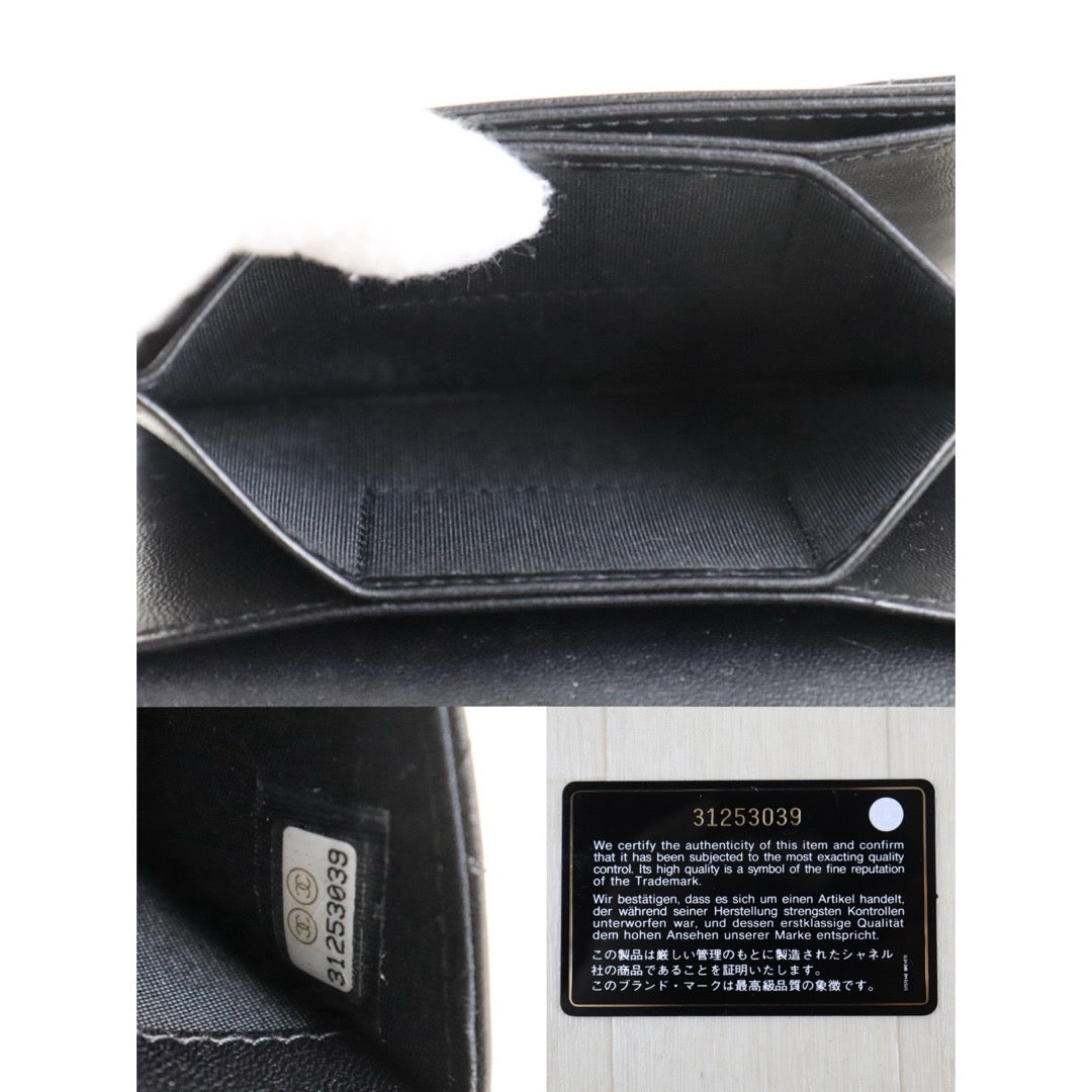 Include Entrupy Certificate of Authenticity｜Very Good ( Rank A)｜ CHANEL Coco Mark Lambskin Matrasse Bow Chain Mini WOC Black Made In 2021-2022Year｜S26052509