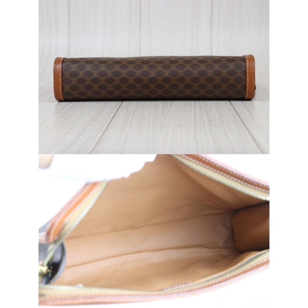 Rank A｜ CELINE Macadam Clutch Bag With Strap ｜V23092818