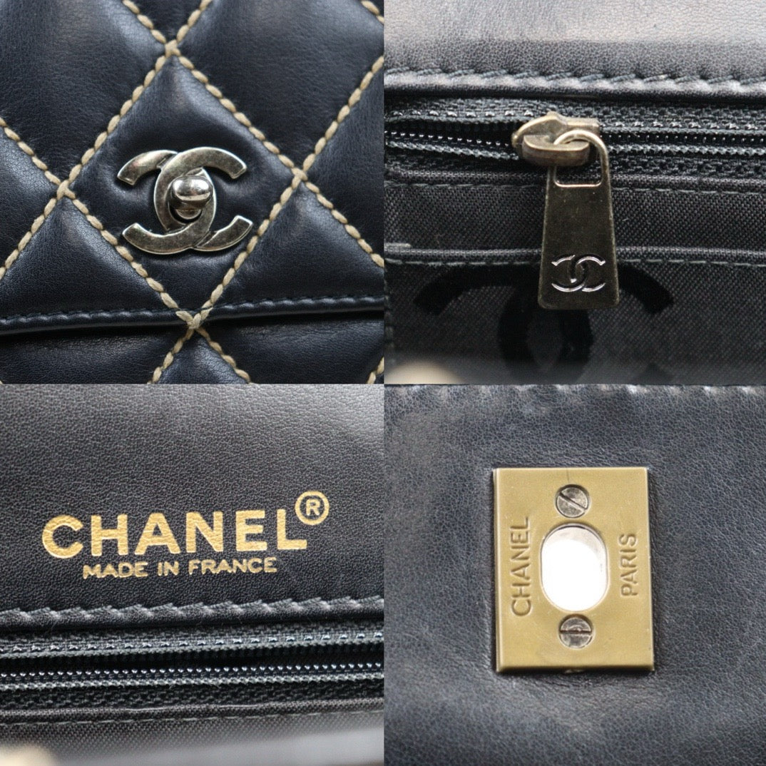 Rank AB｜ CHANEL World Stitch Lamb Skin Chain Shoulder Bag  Made In 2000～2002Year｜24070421