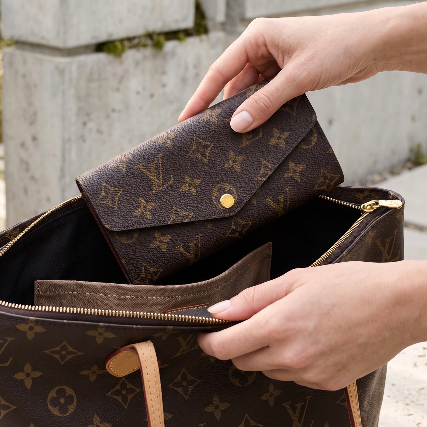 Include Entrupy Certificate of Authenticity｜Very Good ( Rank A)｜ Louis Vuitton Monogram Emilie Long Wallet ｜S26072513