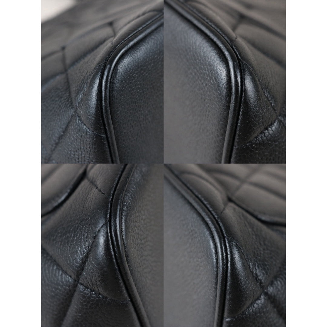 Include Entrupy Certificate of Authenticity｜Very Good ( Rank A)｜ CHANEL Caviar Skin Calf Leather Tote Bag Black Made In 1996～1997Year｜26052002