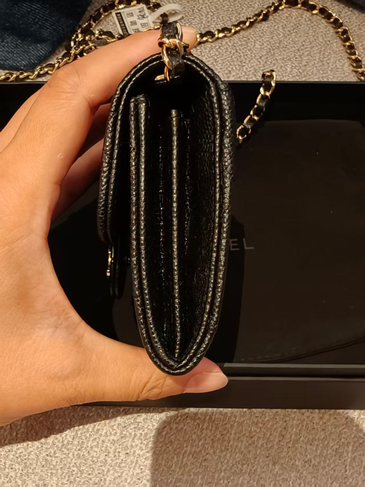 Include Entrupy Certificate of Authenticity｜CHANEL Caviar Skin Chain Shoulder Bag Black