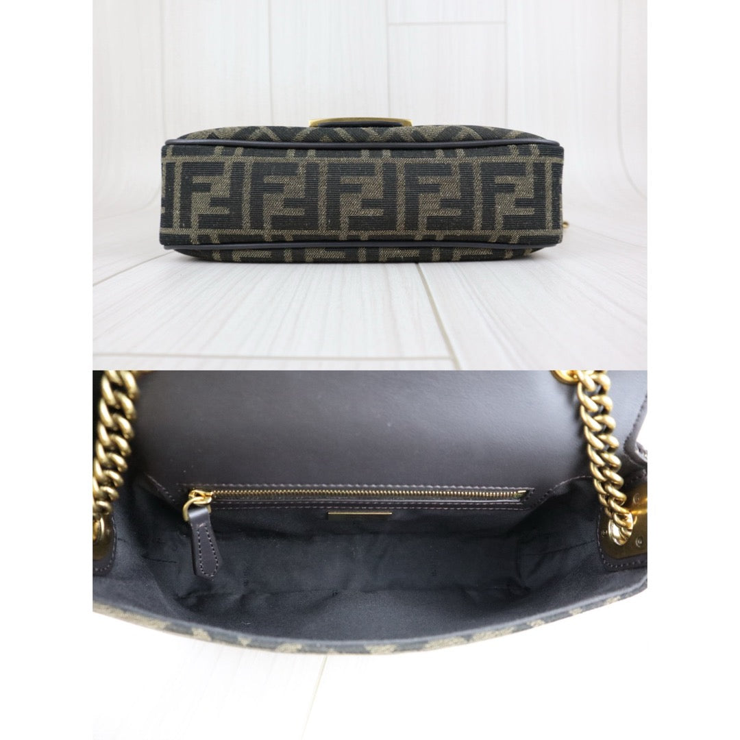 Very Good ( Rank A)｜ FENDI Zucca Mamma Baguette  Chain Shoulder Bag Current Model｜W25082902