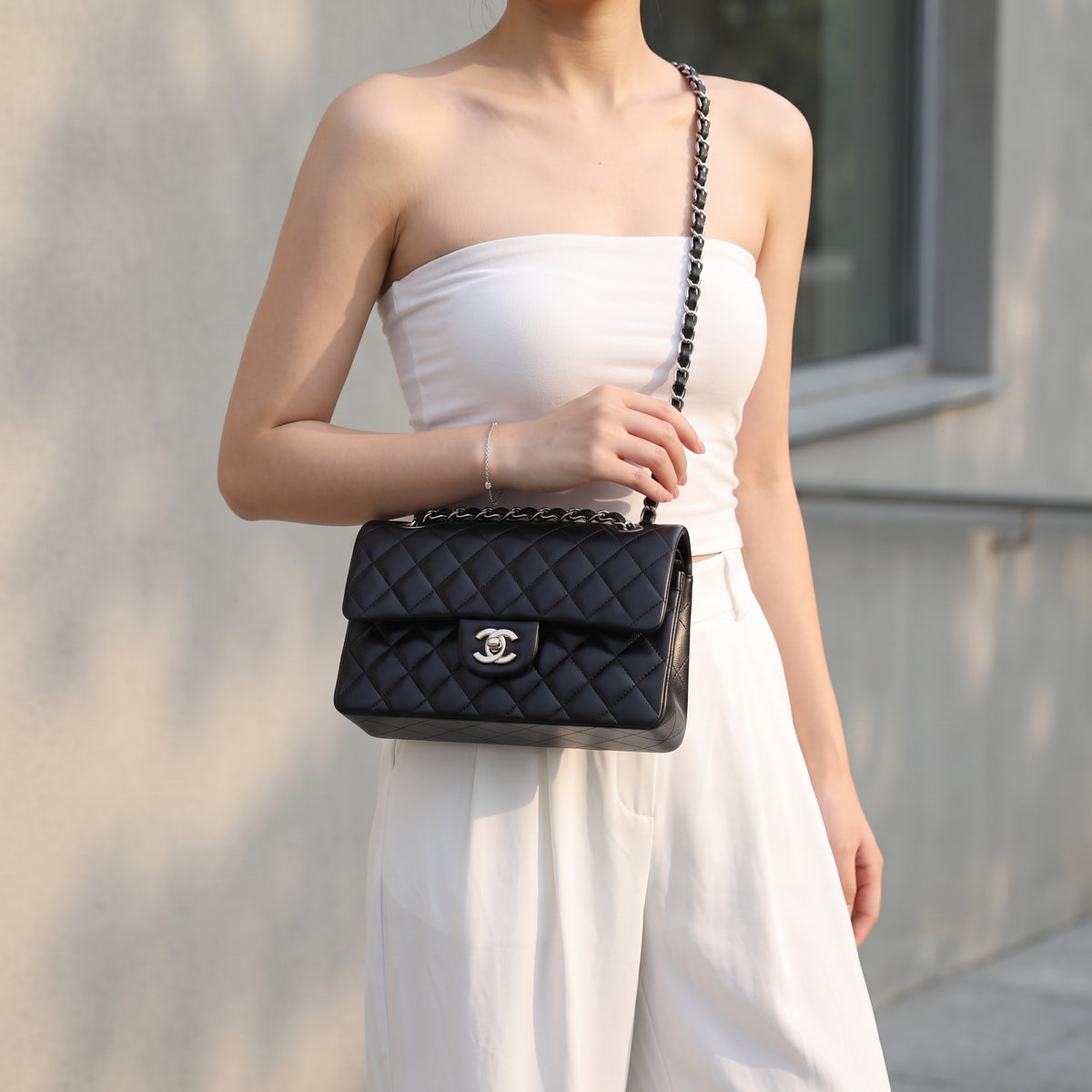Include Entrupy Certificate of Authenticity｜Very Good ( Rank A)｜ CHANEL Lamb Skin Matrasse Chain Double Flap 23 Shoulder Bag  Black Made In 2020-2021 Year｜S26090748