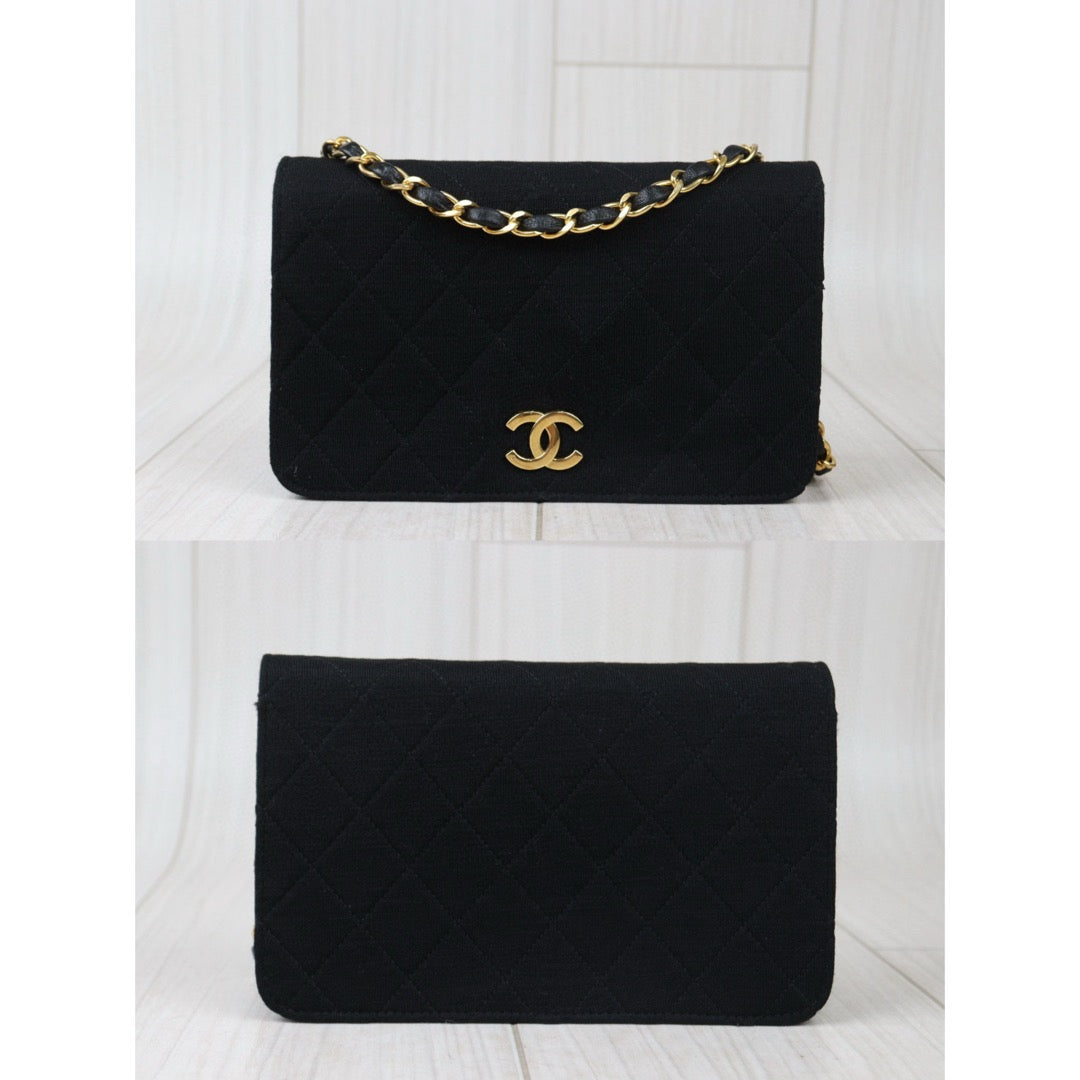 Good ( Rank AB)｜ CHANEL Canvas Single Flap 19 Shoulder Bag Black Made In 1986-1988Year｜ 24072405