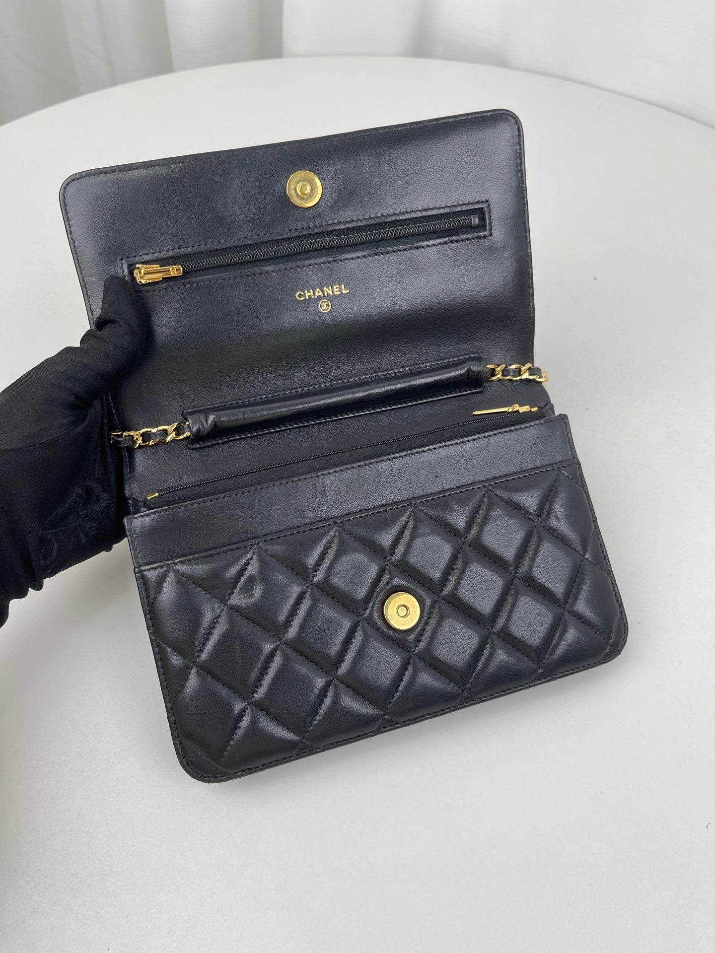 CHANEL Matrasse  Lamskin WOC Chain Shoulder Bag