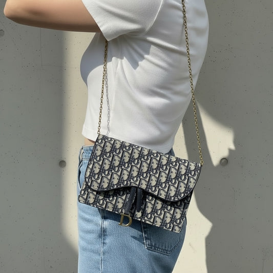 Include Entrupy Certificate of Authenticity｜Very Good ( Rank A)｜   Dior Trotter WOC Shoulder Bag ｜S26040808