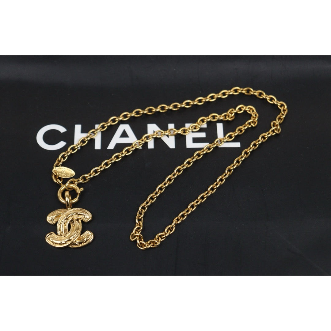 Very Good ( Rank A) ｜  CHANEL Vintage Coco Mark Gold Necklace ｜25103109