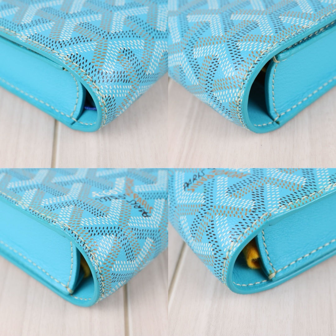 Include Entrupy Certificate of Authenticity｜Very Good ( Rank A) ｜ Goyard Monte-Carlo Blue WOC Shoulder Bag Limited Edition ｜X26051705